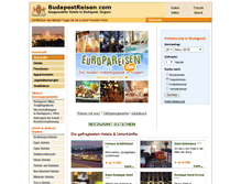 Tablet Screenshot of budapestreisen.com